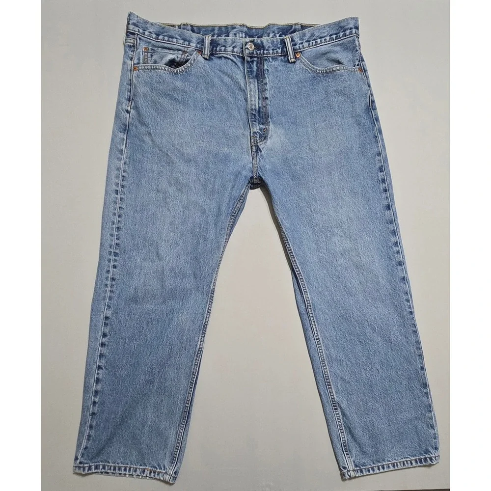 Levi's 505 Regular Fit Jeans 42x29 Blue Straight Leg Denim‎ 00505-4891